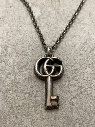 GUCCI Collana Uomo SV950 Argento con Top 627757 J8400 0701 Usata