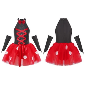 Children Girls Dress Flower Girl Costume Princess Outfits Theme Party Leotard - Picture 1 of 27