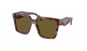 NEW Prada PR24ZS 18N 01T Purple Tortoise Square Sunglasses 56 mm - Picture 1 of 6
