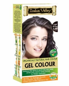 2 x Indus Valley Permanent Gel Hellbraune Farbe | Bio Haarfarbe - Bild 1 von 5