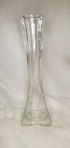 Bud Vase Profile 1408 Europa #38 Square Top/Bottom Clear Pressed Glass 1986-87 - Picture 1 of 5