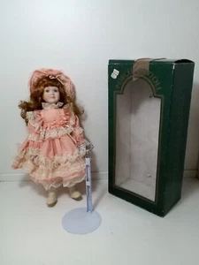 Porcelain Doll Caroline Boxed Stand - Picture 1 of 6