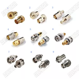 1x BNC RP-BNC Male Female to SMA RP-SMA Male Female Adapter RF Coax Connector - Picture 1 of 10