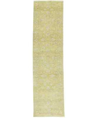 3X10 ft Transitional Oriental Runner Rug Floral Design Kitchen & Hallway Carpet - Image 1 of 4