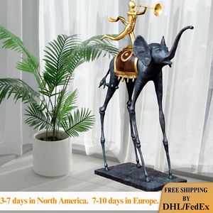 Triumphant Elephant Bronze Sculpture Salvador Dali Bronze Statue For Home Decor - Picture 1 of 10