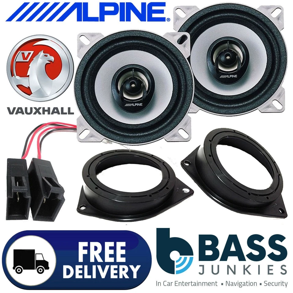 VAUXHALL VECTRA C Alpine 360 Watts 10cm 4" 3 Door Rear Door Car Speakers Kit - Image 1 of 1
