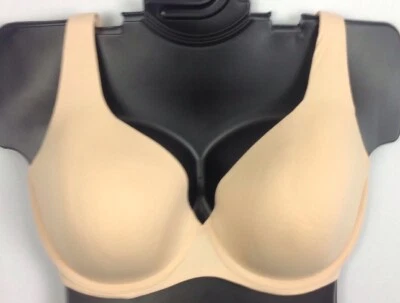 Catherines Smooth Nylon Plunge Plus Bra TOASTED ALMOND Mesh NWOT New - Image 1 of 4