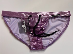 Manstore Beach Micro Tanga Badeslip M2286 Gr.: S UVP: 59,95€ NEU lila metallic - Picture 1 of 2