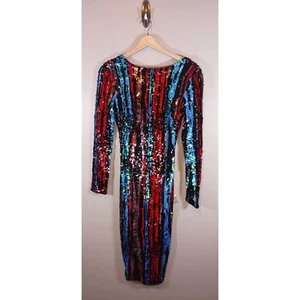 Dress the Population Sequin Long Sleeve Prom Formal Women's Dress Size S NWT - Picture 1 of 7