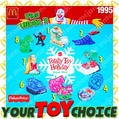 McDonald's 1995 TOTALLY TOY HOLIDAY Polly Pocket CPK Mighty Max TU ELECCIÓN DE JUGUETE Foto 1 de 3