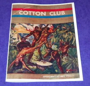 REPRODUCTION MENU OF THE WORLD FAMOUS COTTON CLUB ON BROADWAY IN NYC, NUDE COVER - Picture 1 of 6