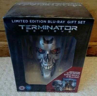 Terminator Genisys Limited Edition Blu Ray Gift Set Includes Endo Skull *SEALED* - Image 1 of 4