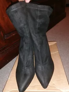 Boohoo Size 8 Boots Womens Black - Picture 1 of 5
