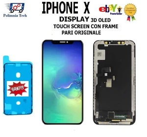 IPHONE X ( 10 ) DISPLAY TOUCH SCREEN CON FRAME PARI ALL' ORIGINALE - Foto 1 di 5