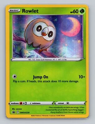 Rowlet #SWSH220 Promo Pokemon TCG SWSH: Sword & Shield Promo Cards - Image 1 of 2