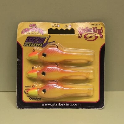 Fishing Lure - Strike King Mr Crappie Scizzor Shad 1/8oz osage orange 3pk - Image 1 of 4