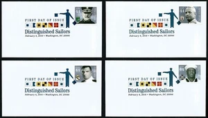 USA, SCOTT # 4440-4443, SET 4 FDC DISTINGUISHED SAILORS, DIGITAL COLOR PRINTING - Picture 1 of 5