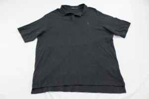 Polo Ralph Lauren uomo 2XLT camicia alta grigio scuro verde pony - Foto 1 di 7