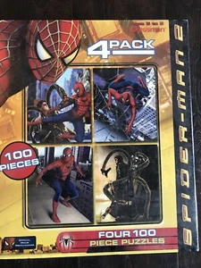 NEW SEALED Jigsaw Puzzle 4-PACK SPIDERMAN 2 MARVEL 100 Pieces Spider Man Puzzle - Picture 1 of 4