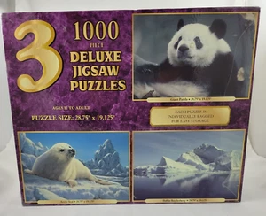 Jigsaw Puzzles 1000 Piece Giant Panda, Arctic Seal, Baffin Bay Iceberg Sure-Lox - Picture 1 of 12