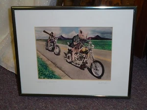 "Road Hogs," Illusionography, art signed by Michael Combs (1994) - Picture 1 of 2