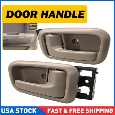Par de manijas de puerta interior trasera izquierda y derecha beige para Toyota Tundra 2000-2006 Foto 1 de 4
