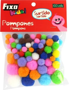 Kids | Kit Di 100 Pompon Fai Da Te Piccoli | Colori E Dimensioni Assortite | Dia - Foto 1 di 12
