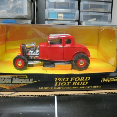 Литая модель красного удилища 1932 Ford Street Rod 1:18 ERTL American Muscle - Изображение 1 из 4