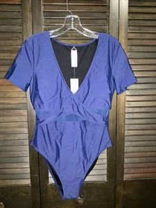 Damen Einteiler Cupshe Neu mit Etikett dunkelblau Badeanzug Badeanzug Schwimmen Gr. L - Bild 1 von 4