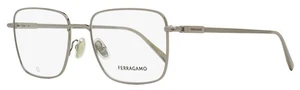 Ferragamo Rounded Rectangular Eyeglasses SF2231 021 Light Ruthenium 53mm - Picture 1 of 3