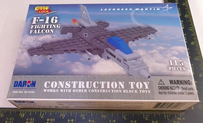 F-16 Falcon Jet Snap-Together Plane Construction Toy BL14188 Daron NEW Old Stock - Image 1 of 2