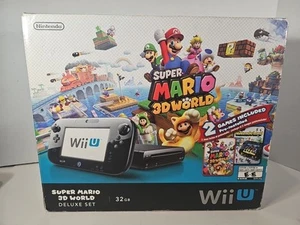 Wii U 32GB Super Mario 3D World Deluxe Set Console Complete CIB TESTED - Picture 1 of 12