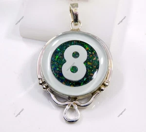 Ciondolo argento sterling 925 55 ct opale monarca fuoco bellissimo pendente pietra preziosa - Foto 1 di 8