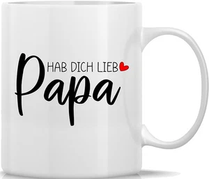Tasse Kaffeebecher Hab Dich lieb Papa - 26 - Bild 1 von 2