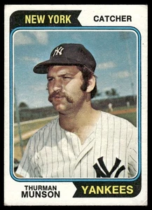 1974 Topps #340 Thurman Munson New York Yankees Excellent 53300 - Picture 1 of 2