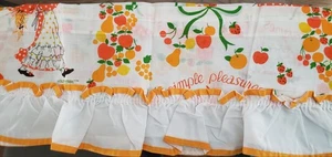 Vtg Holly Hobbie Valance 48" X 10" Orange Simple Pleasures - Picture 1 of 5