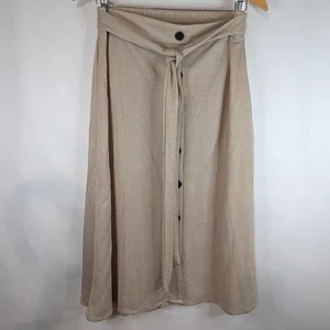 CATO langer Button Down Rock hellbraun Größe Medium ohne Stofftypenschild sieht Leinen NEU - Bild 1 von 7