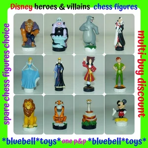 Disney Heroes & Villains Spare Chess Figures Choice Multi-auction One P&P - Picture 1 of 25