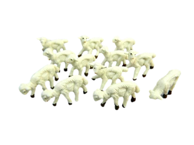 Set 12 Pz Pecore Assortite Fontanini per Pastori Alti Cm 4 - Animali Presepe - Immagine 1 di 2