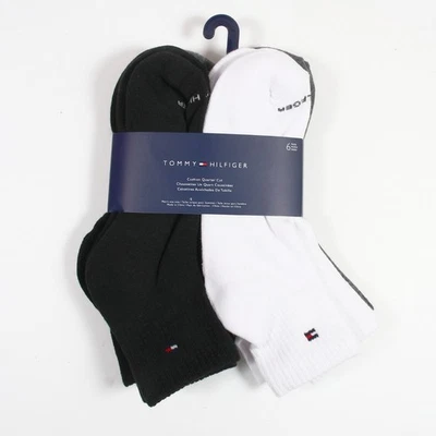 Tommy Hilfiger 6 Pair Cushion Quarter Cut Socks white size 7-12 - Image 1 of 2