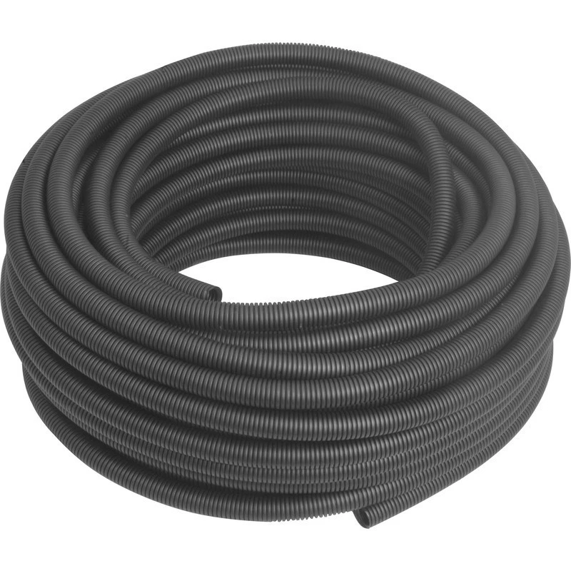 Pro-Fix Polypropylene Flexible Electrical Cable Conduit 25mm x 50m Coil - Black - Image 1 of 1