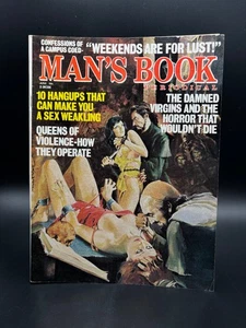 Man's Book periodical men's adventure magazine vintage June 1973 GGA horror - Imagen 1 de 6