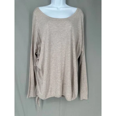 Espléndido Suéter Mujer XL Beige Pullover Gran Tamaño Acogedor Salón Cachemira Foto 1 de 4