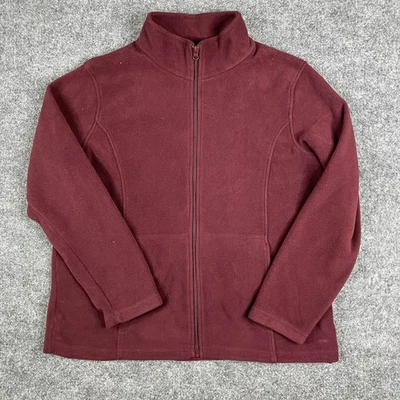 Bass Pro Shops Jacket Mens Size XL Maroon Full Zip Fleece Outdoor Casual Warm - Image 1 of 4