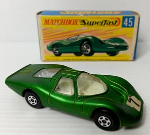 Matchbox Superfast 45 Ford Group 6 Green Vintage 1969 Car in Box - Picture 1 of 10