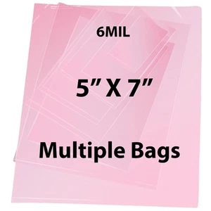 6 Mil 5" x 7" | Rosa antistatische Flachbeutel, Heißsiegelbarer Beutel | Mehrere Beutel - Bild 1 von 15