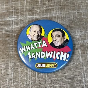 Whatta Sandwich! U-Bahn Restaurant Promo Mitarbeiter Pin Button Vintage Werbung - Bild 1 von 9