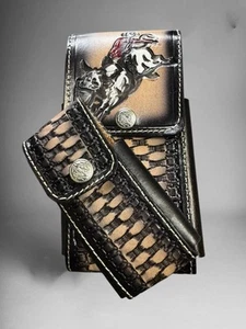 Funda Celular Vaquera Funda Telefono Piel Western Style Leather Phone Holster - Picture 1 of 2