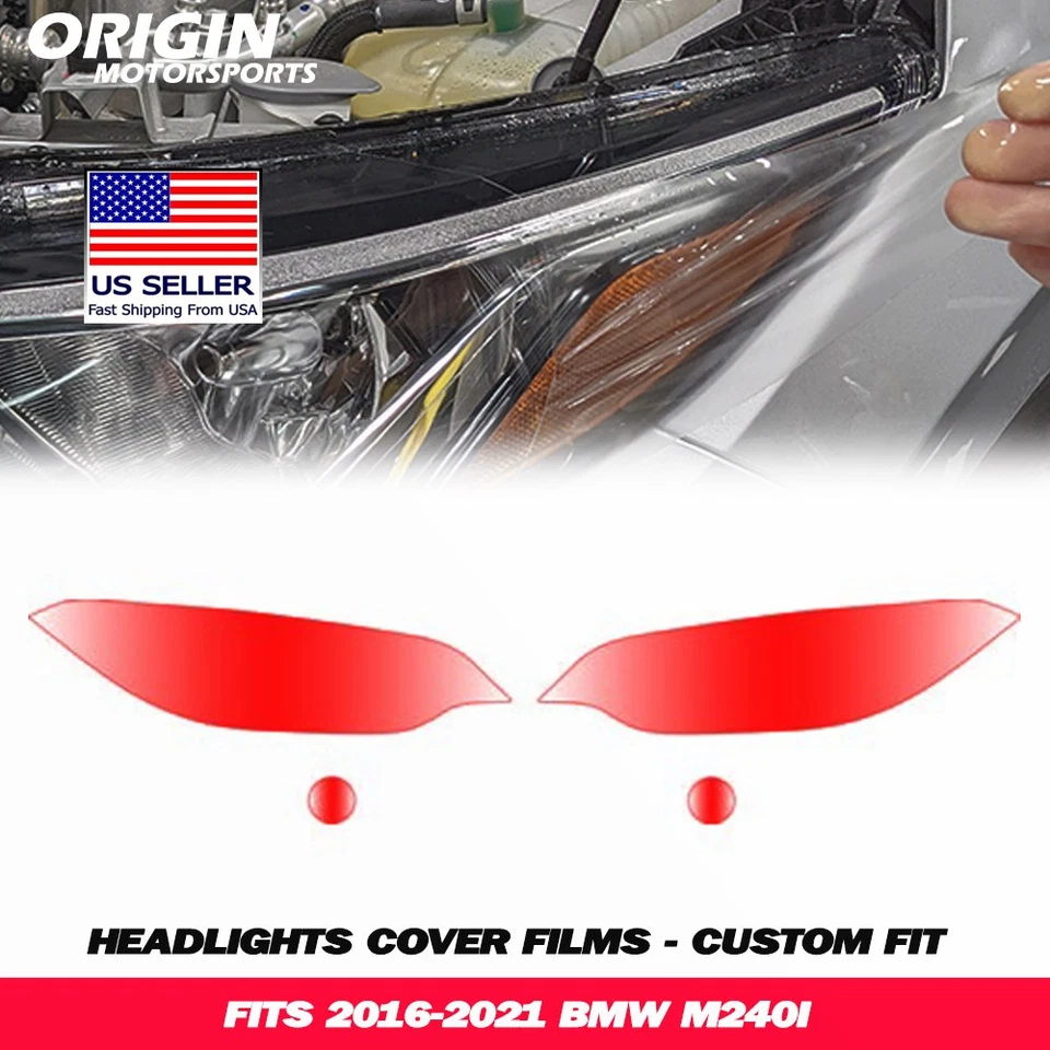 Kit de película de sujetador cubiertas transparentes de protección de faros precortados PPF para M240I 2016-2021 Foto 1 de 4