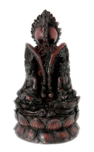 Stupa Buddhistisches Oder Chorten Tibetisch Mit Buddha IN Harz Von 450 Gr. #3192 - Picture 1 of 4